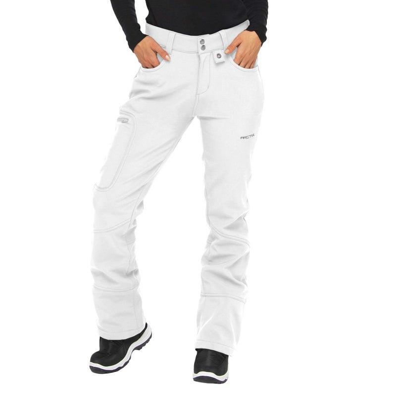 Arctix Women's Sarah Fleece-Lined Softshell Pants, White, X-Small Short - Image 1